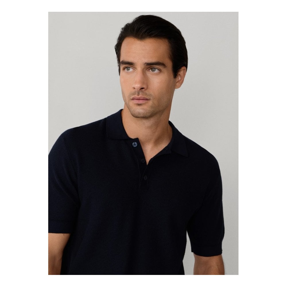 Classic Fit Short Sleeve Honeycomb Knit Polo