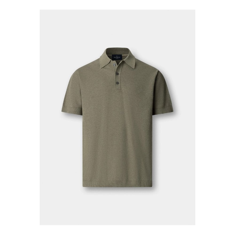 Classic Fit Short Sleeve Honeycomb Knit Polo