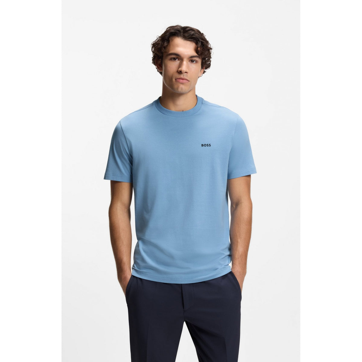 Stretch Cotton Logo Regular Fit T-Shirt