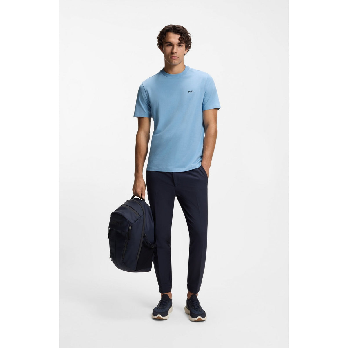 Stretch Cotton Logo Regular Fit T-Shirt