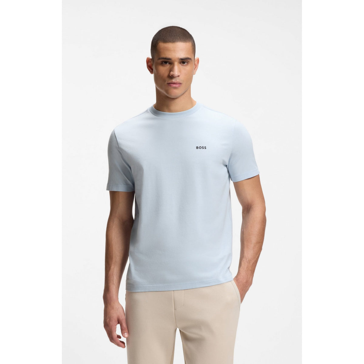 Stretch Cotton Logo Regular Fit T-Shirt