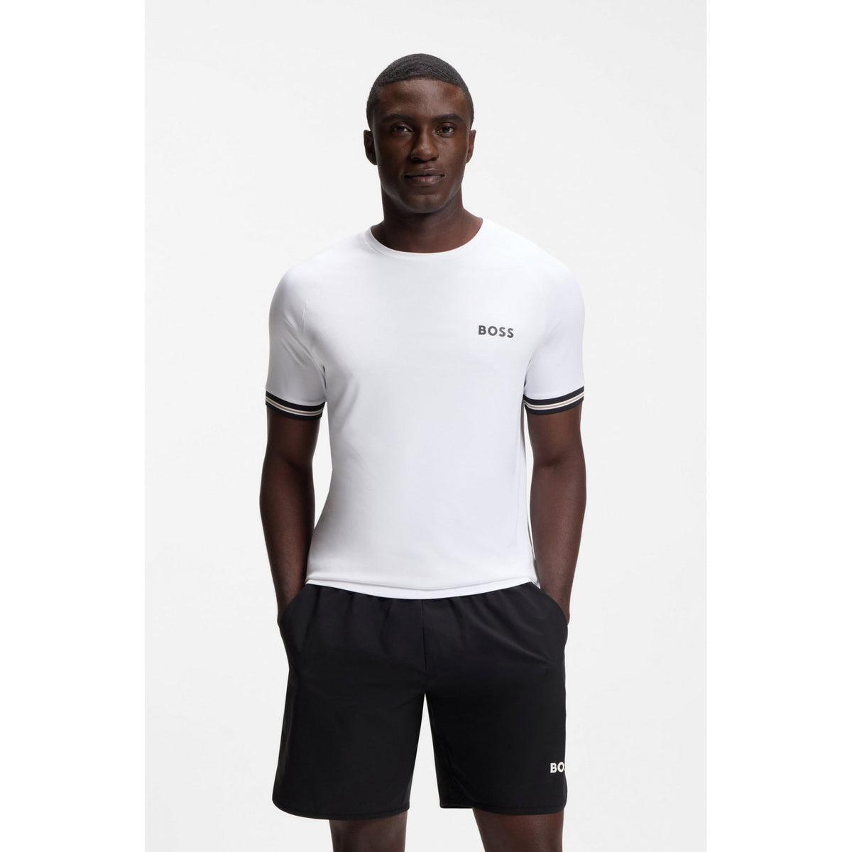 Serve 2 Tennis Ball Embossed Active Slim Fit T-Shirt