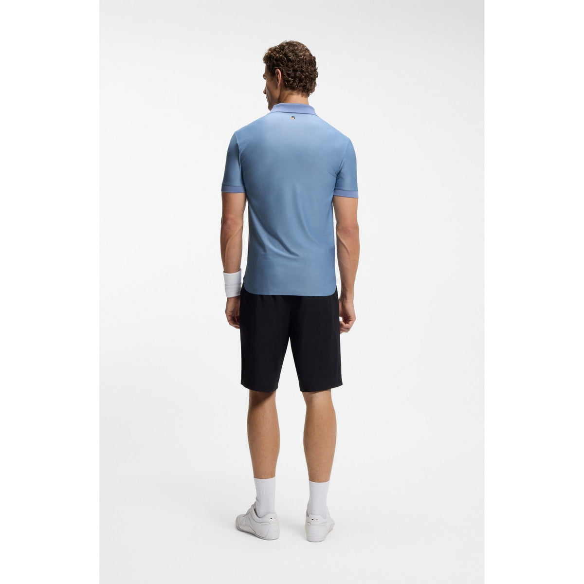 Serve 1 Active Stripe Jersey Slim Fit Polo Shirt