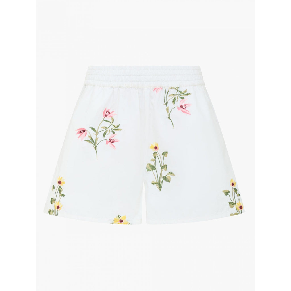 Alissa Cotton Floral Embroidered Shorts