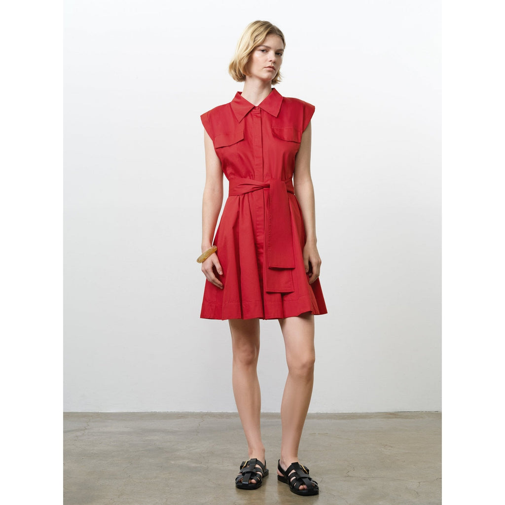 Alexis Cotton Belted Shirt Mini Dress