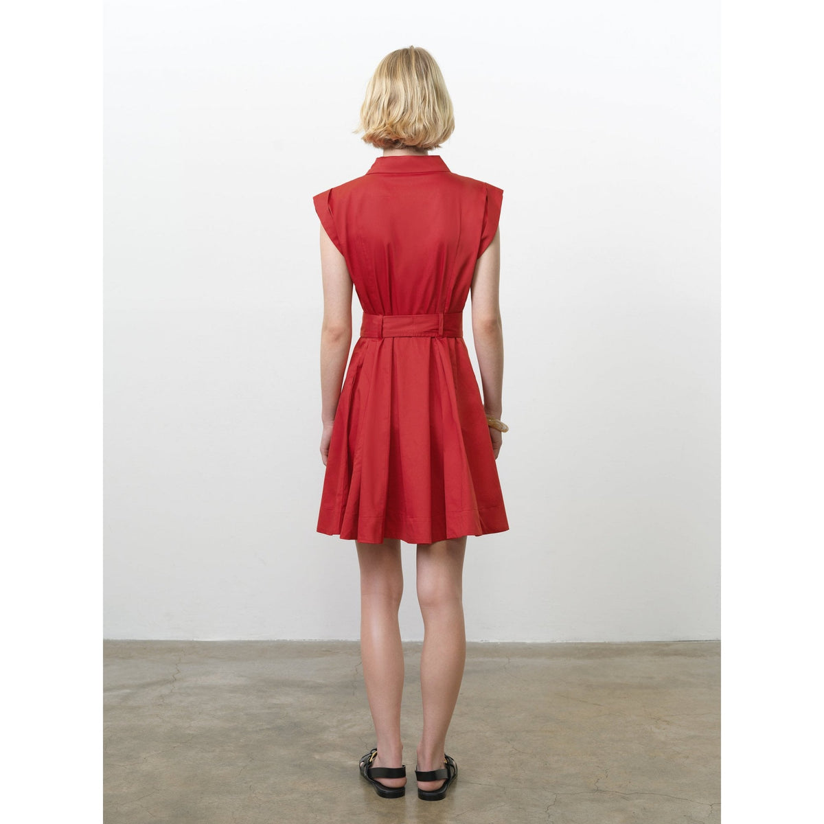 Alexis Cotton Belted Shirt Mini Dress