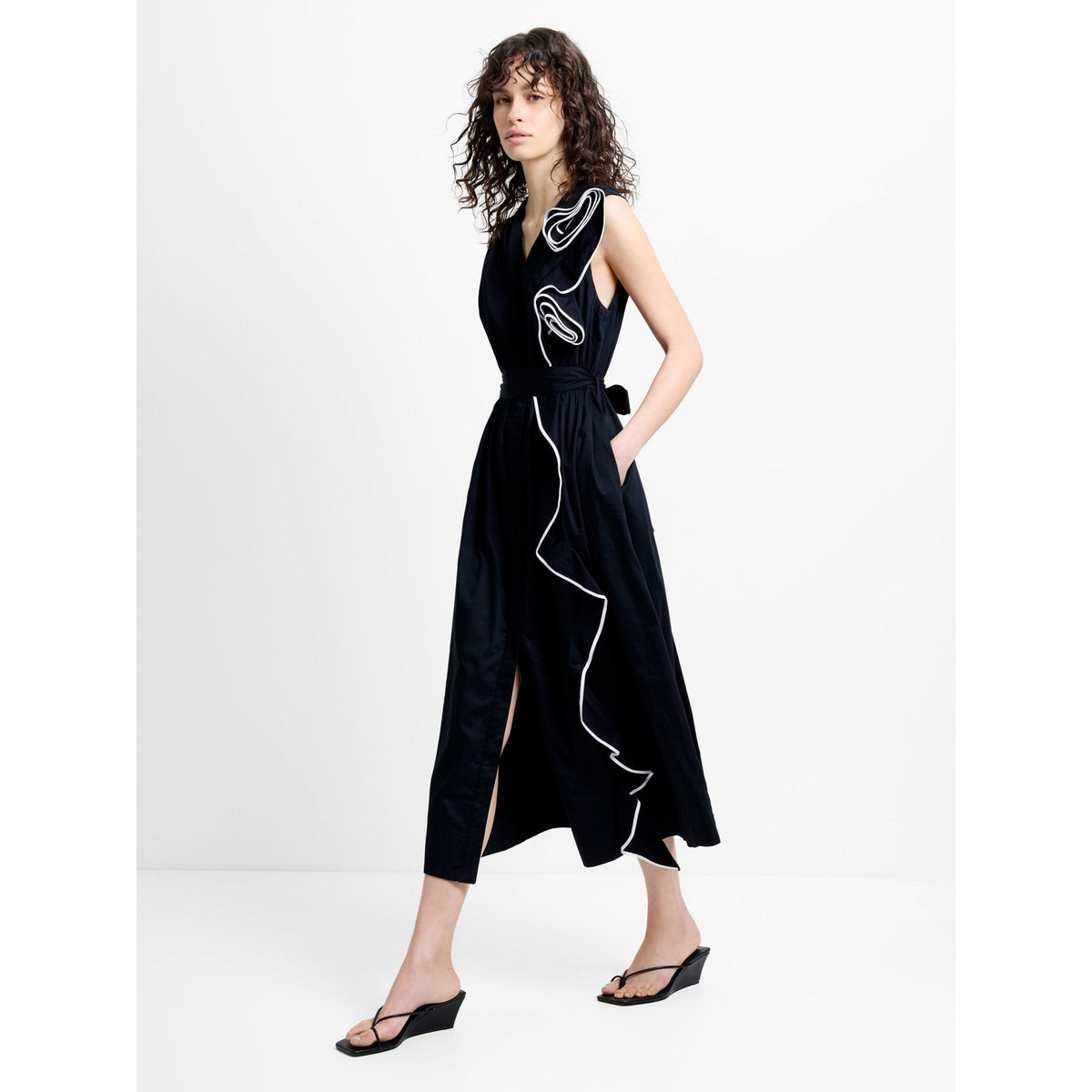Alexis Poplin Sleeveless Corsage Dress