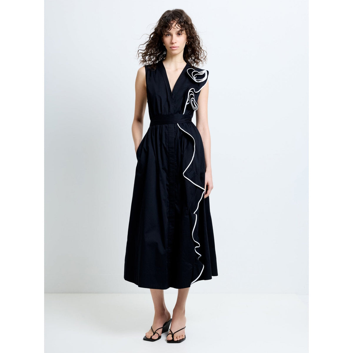 Alexis Poplin Sleeveless Corsage Dress