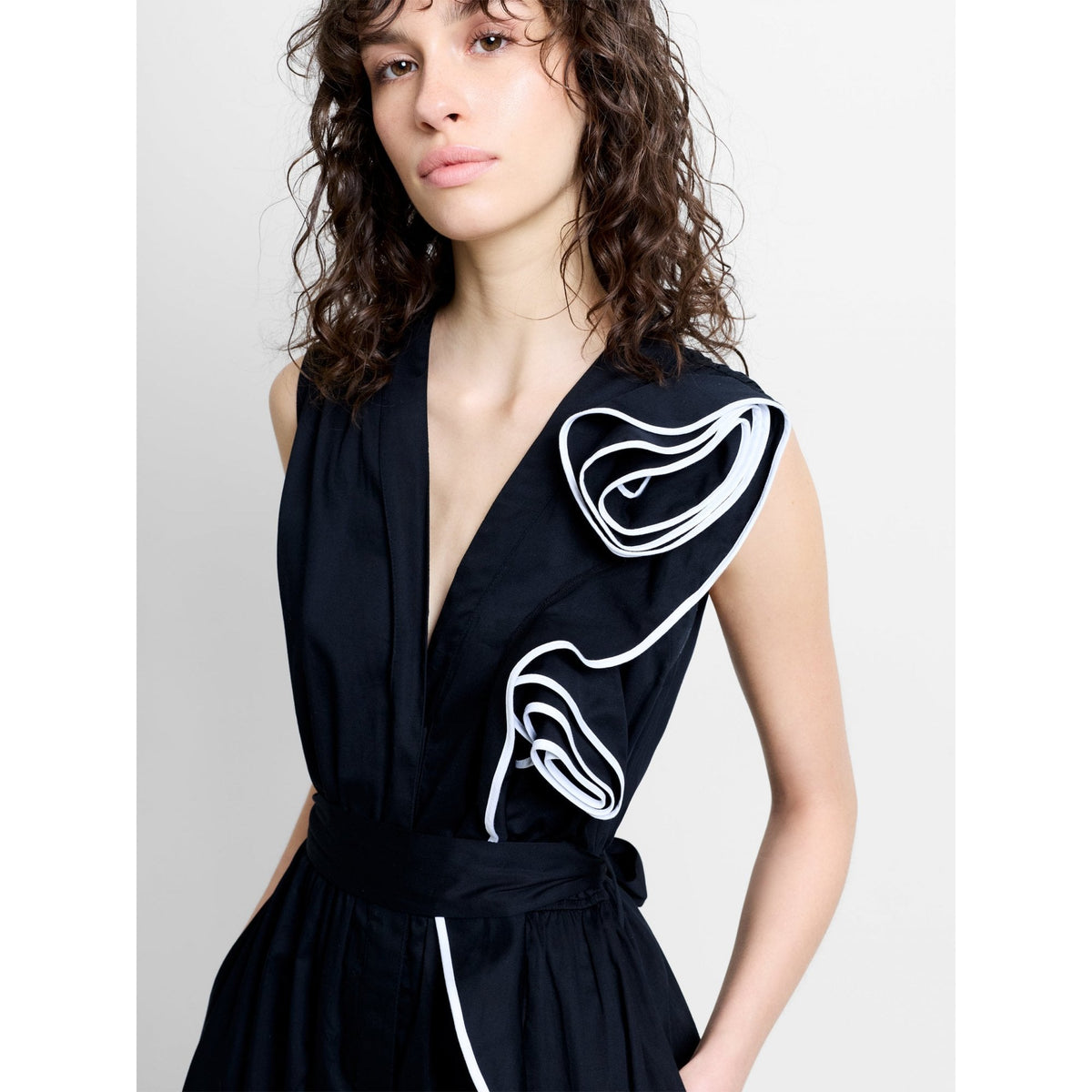 Alexis Poplin Sleeveless Corsage Dress