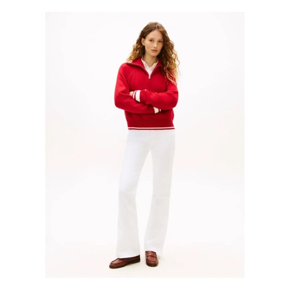 Mid Rise Flared White Jeans