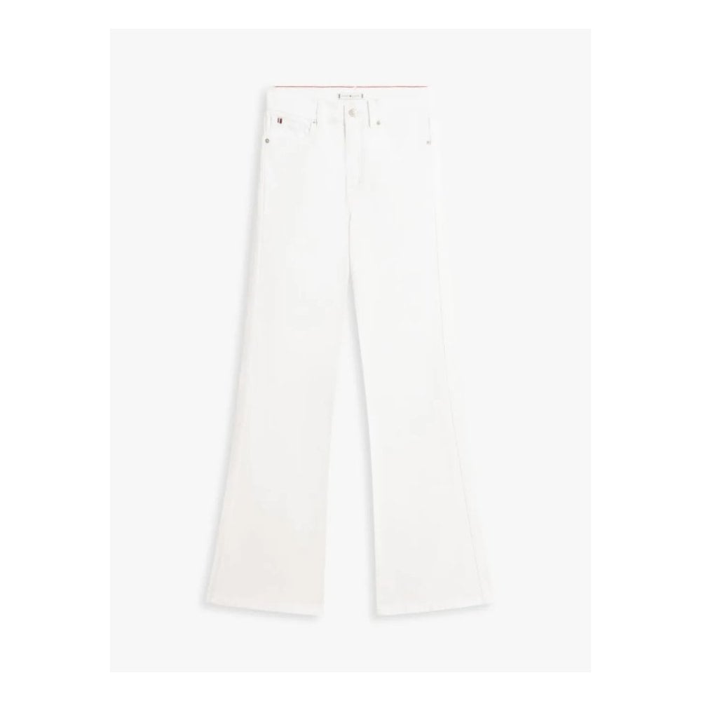 Mid Rise Flared White Jeans