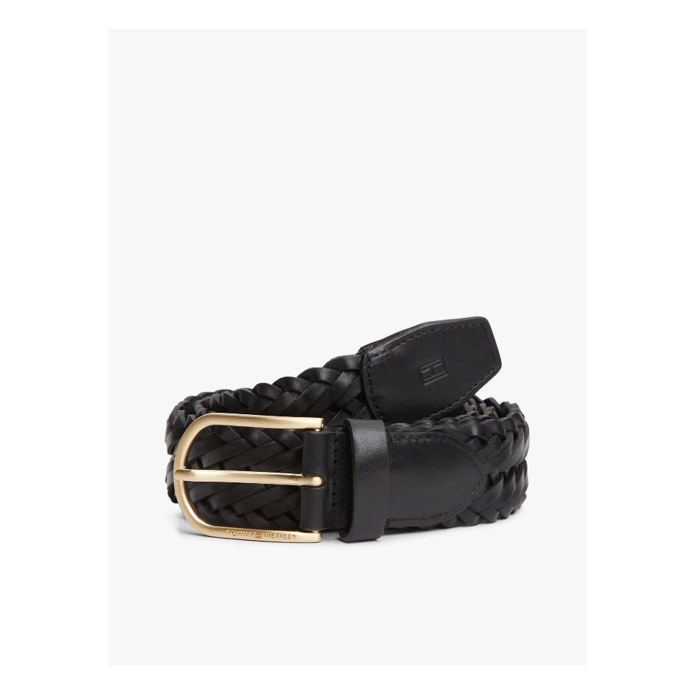 TH Archive Rounded Buckle Woven Leather Belt