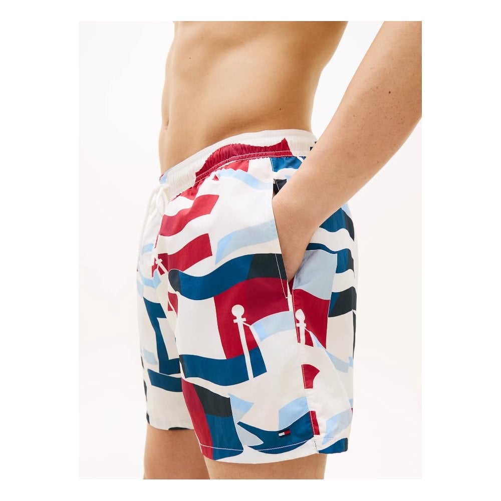 Print Mid Length Swim Shorts
