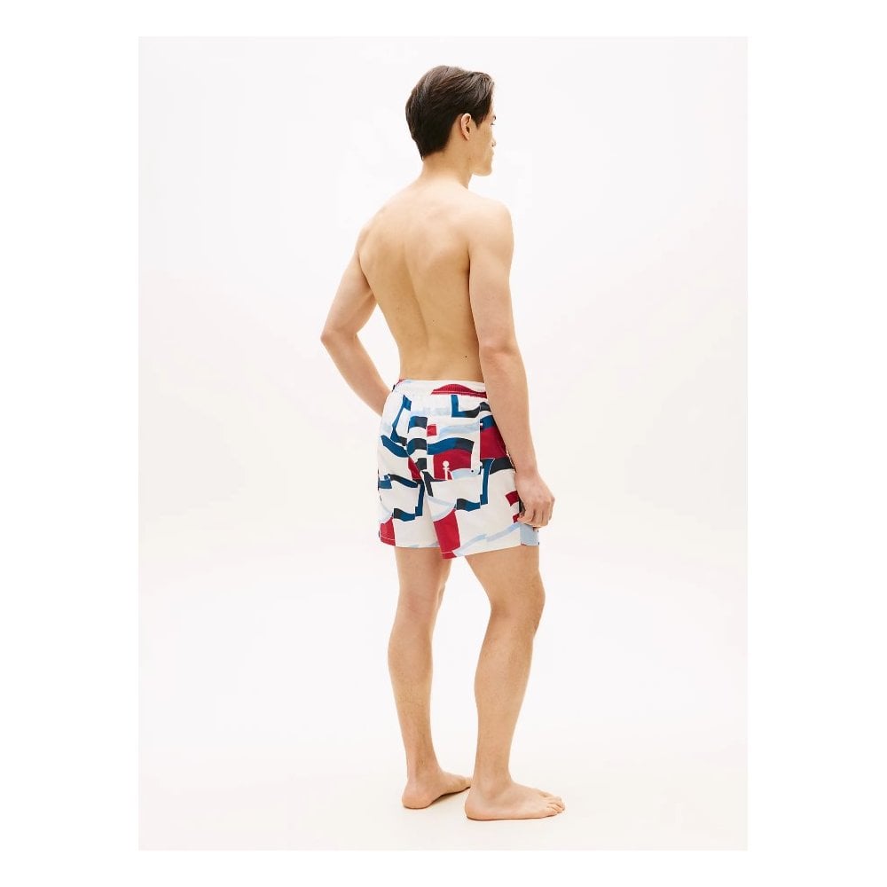 Print Mid Length Swim Shorts
