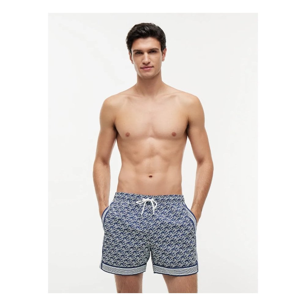 Print Mid Length Swim Shorts