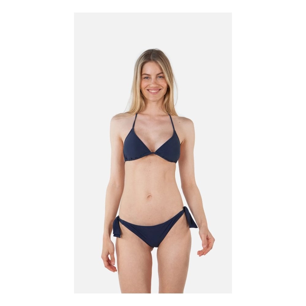 Solid Cheeky Bum Side Ties Bikini Bottom