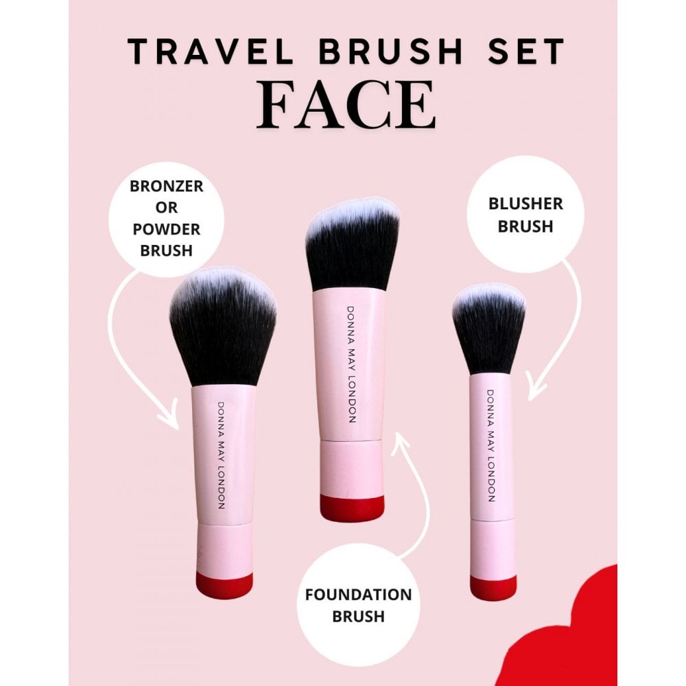8 Piece Travel Makeup Brush Set