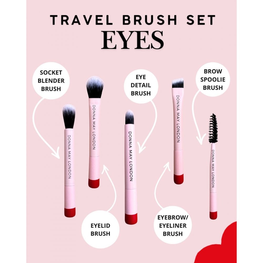 8 Piece Travel Makeup Brush Set