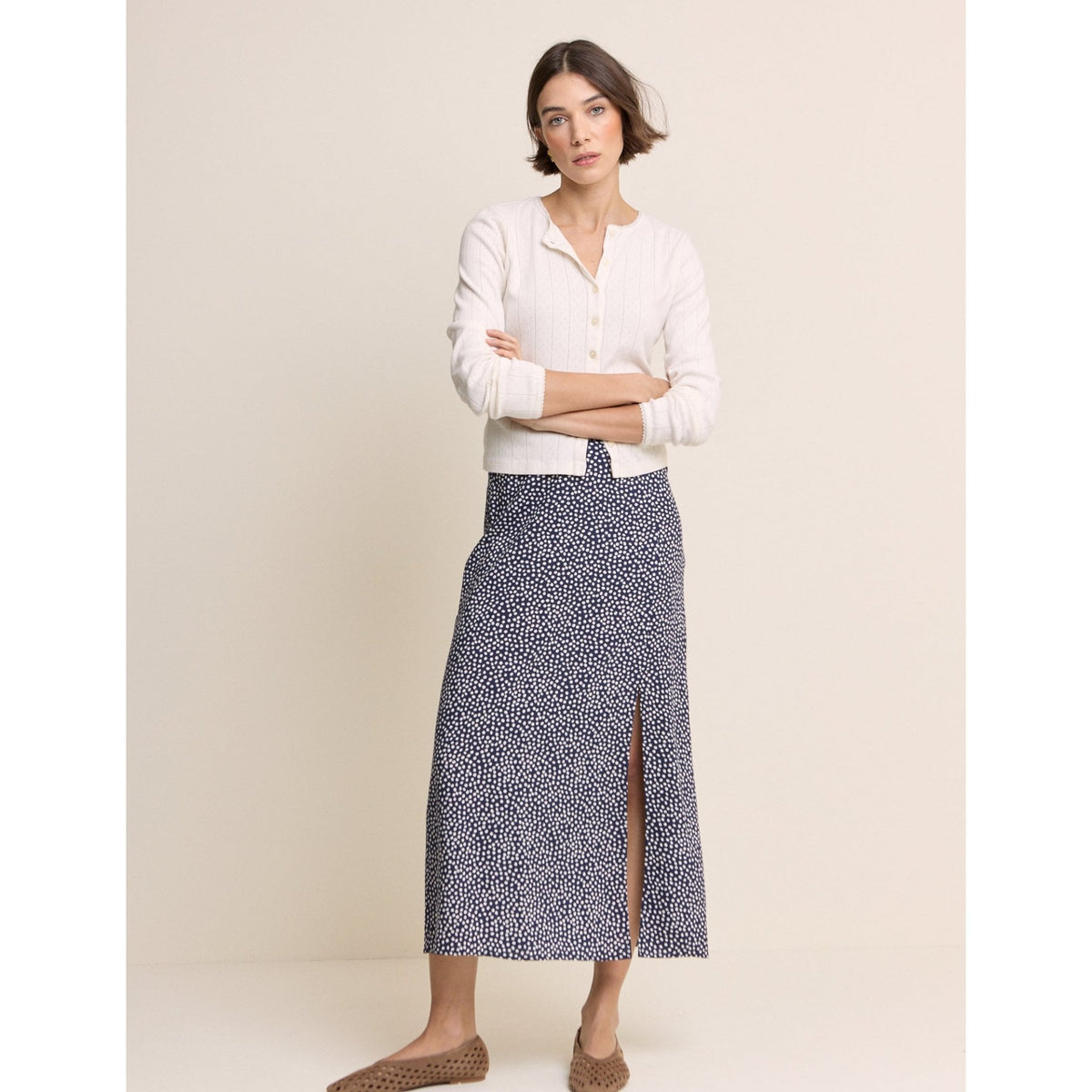 Molly Polka Dot Midi Skirt