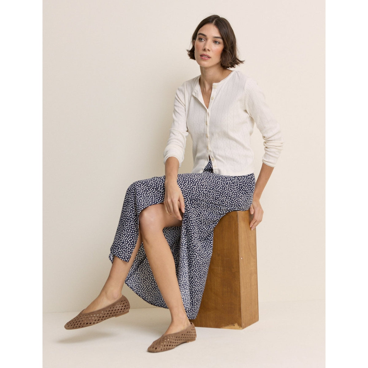 Molly Polka Dot Midi Skirt