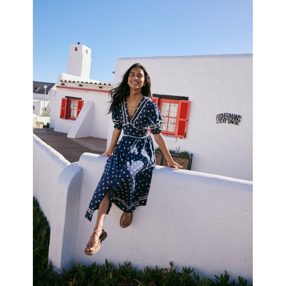 Saffy Polka Dot Midi Tea Dress