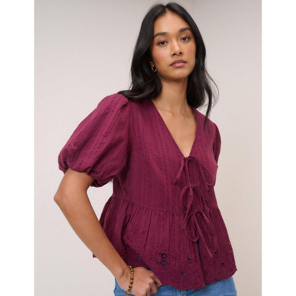 Aries Floral Broderie Anglaise Blouse