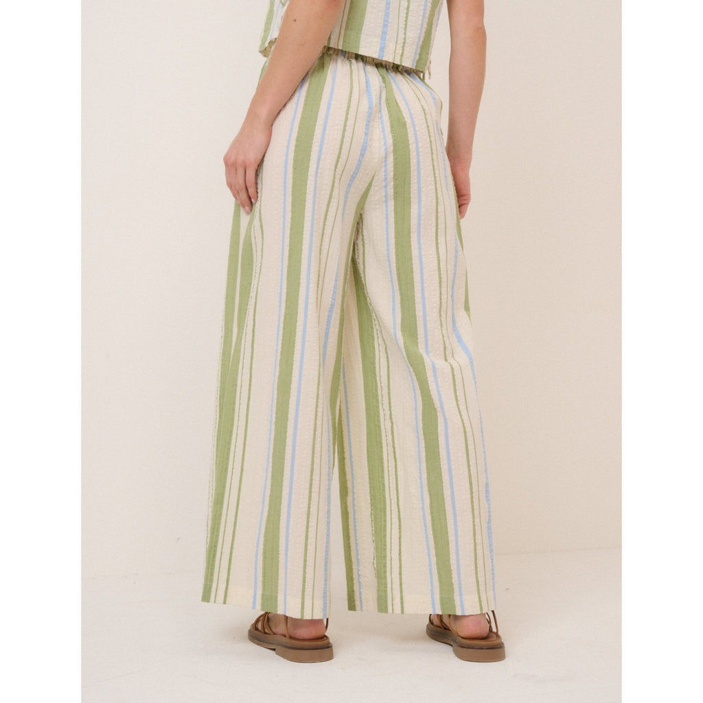 Petite Parker Striped Wide Leg Trousers