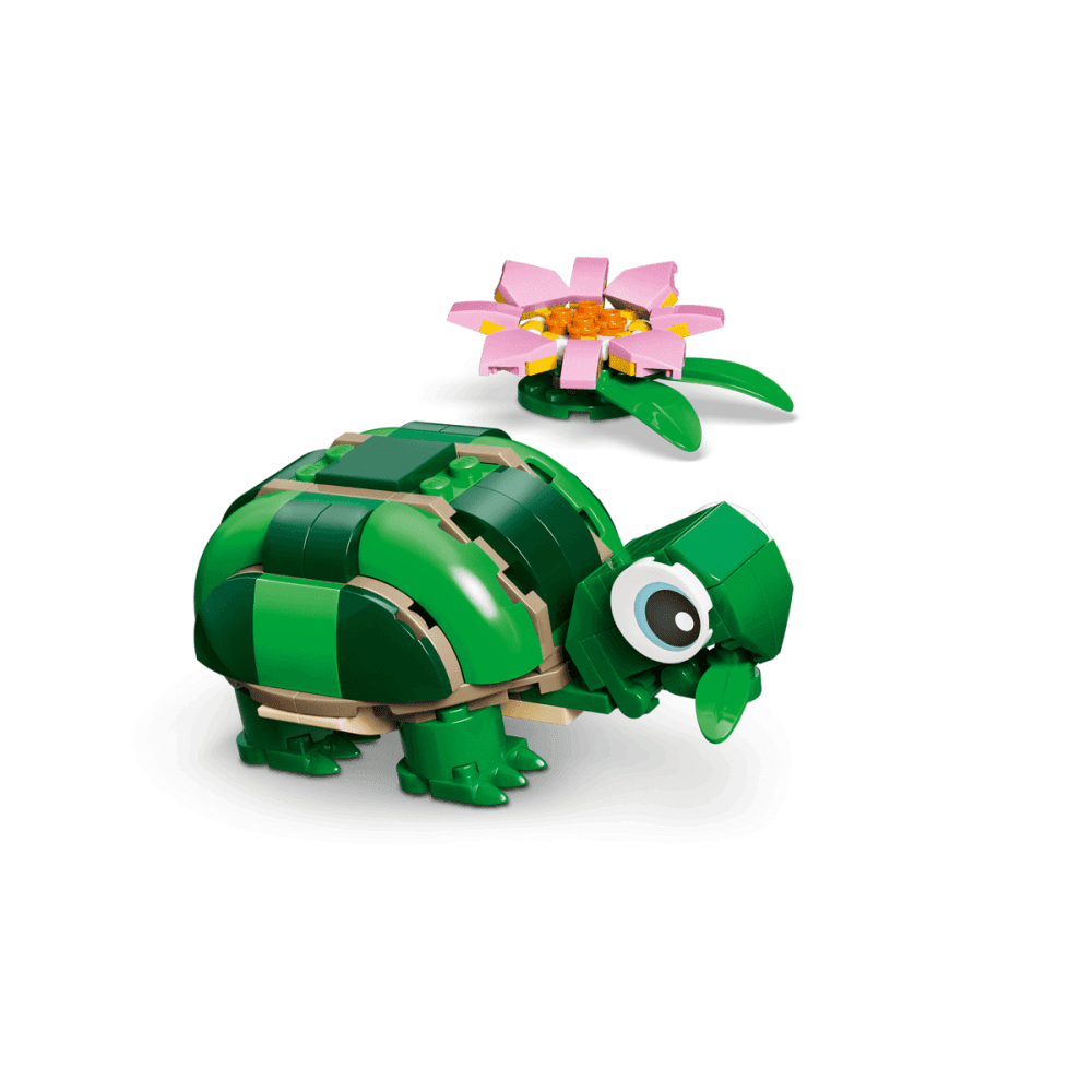 Turtle with a Water Lily Flower 31377