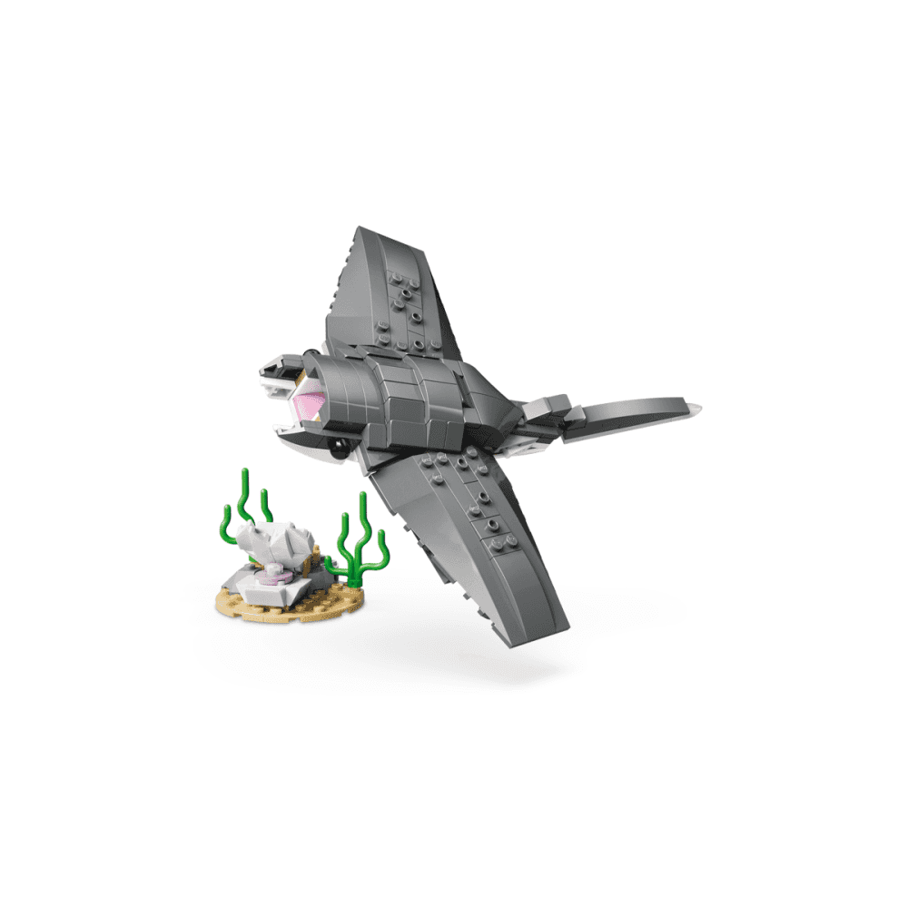Fierce Shark with a Treasure Chest 31381