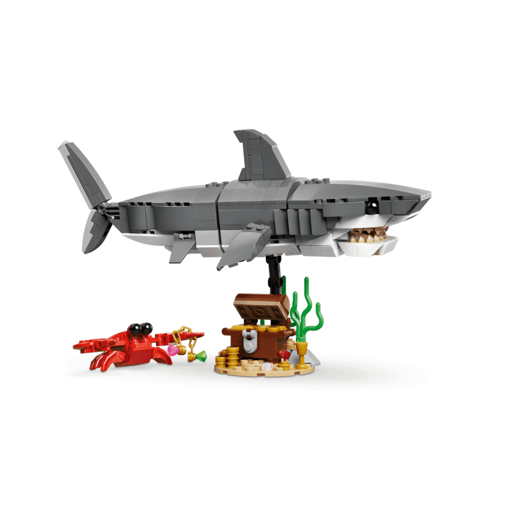 Fierce Shark with a Treasure Chest 31381