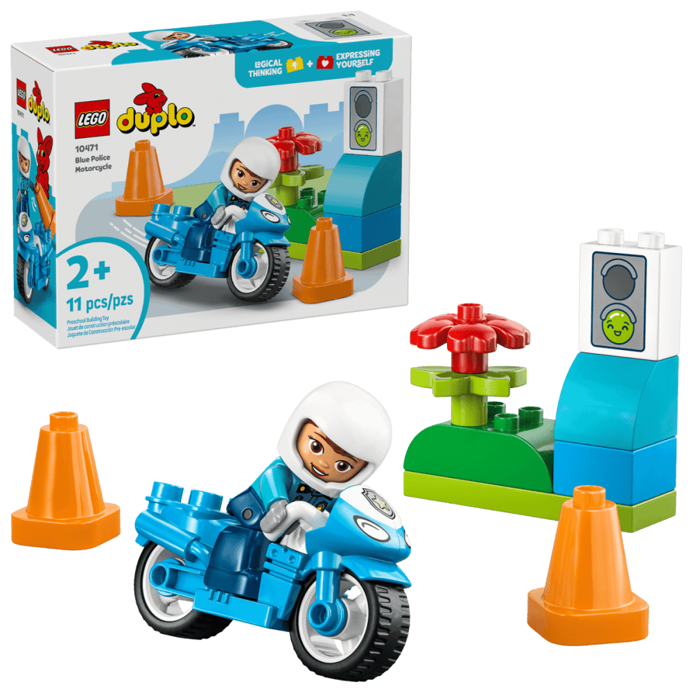 Blue Police Motorcycle 10471