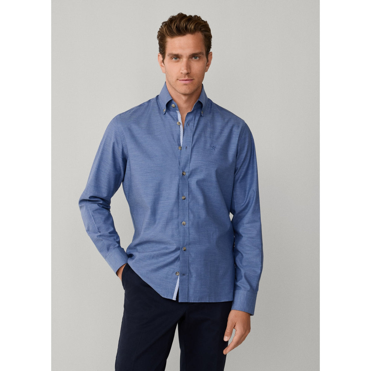 Classic Fit Flannel Herringbone Shirt