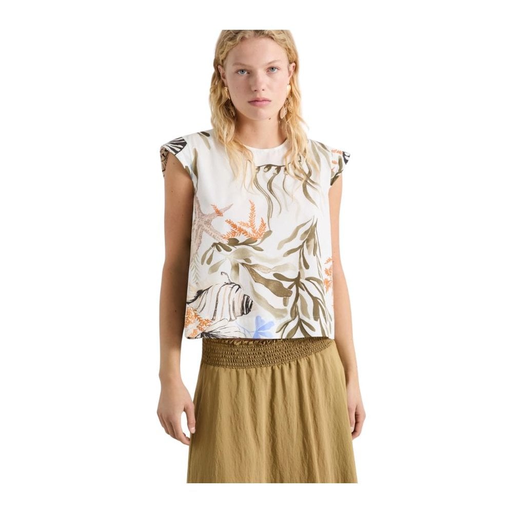Affine Print Poplin Top