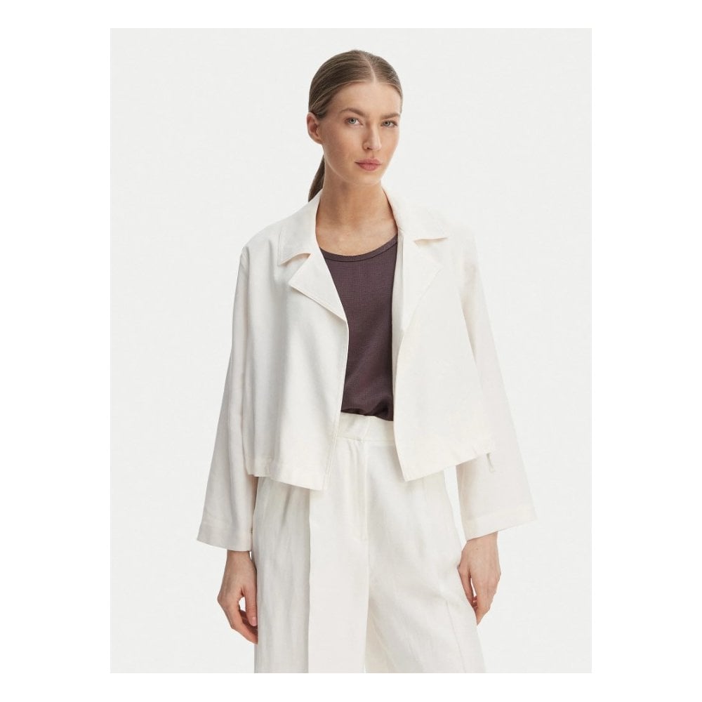 Palchi Cropped Linen Shirt Jacket