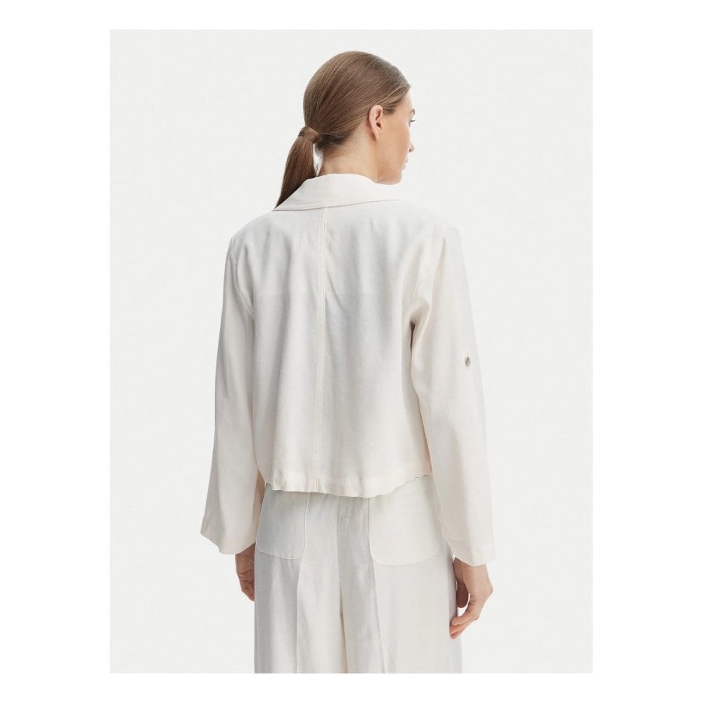 Palchi Cropped Linen Shirt Jacket