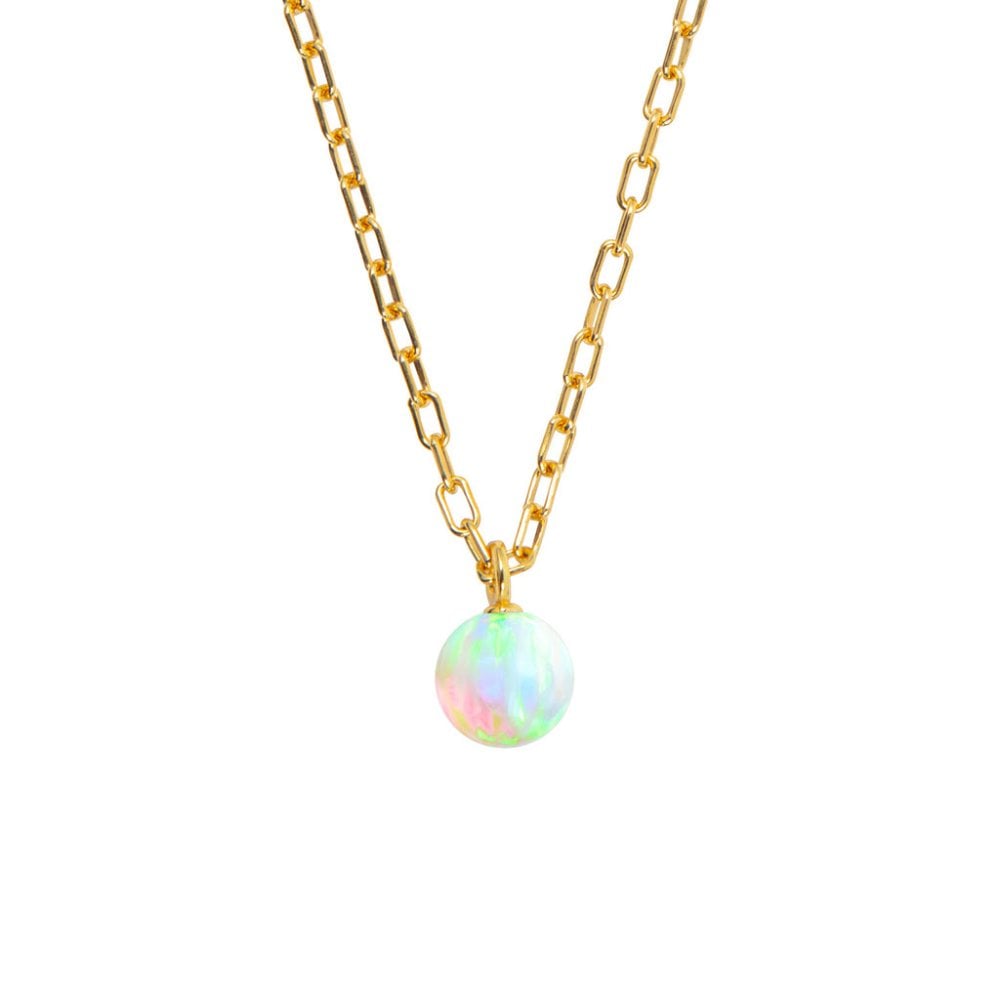 ORBIA Small Sea Opal 8mm Pendant - 14ct Gold Filled
