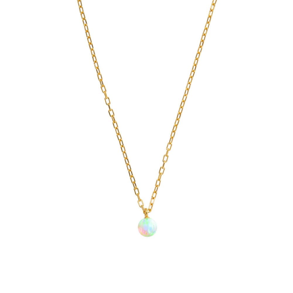 ORBIA Small Sea Opal 8mm Pendant - 14ct Gold Filled