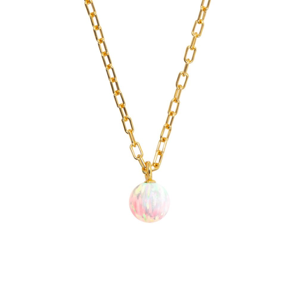 ORBIA Small Sun Opal 8mm Pendant - 14ct Gold Filled