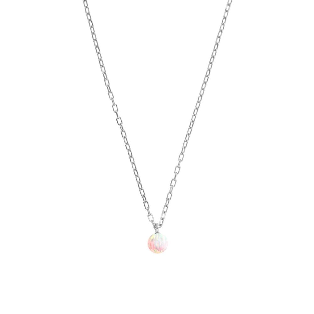 ORBIA Small Sun Opal 8mm Pendant - 925 Sterling Silver
