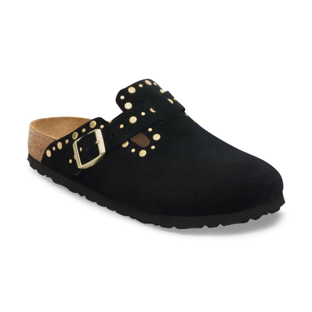 Boston Rivets Suede Leather Clogs W