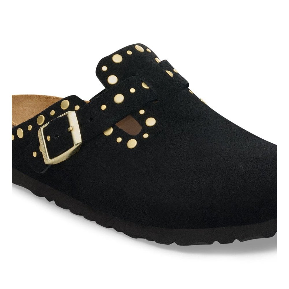 Boston Rivets Suede Leather Clogs W