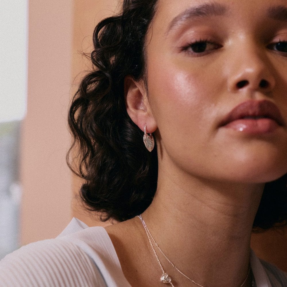 Scribble Heart Lock Earrings