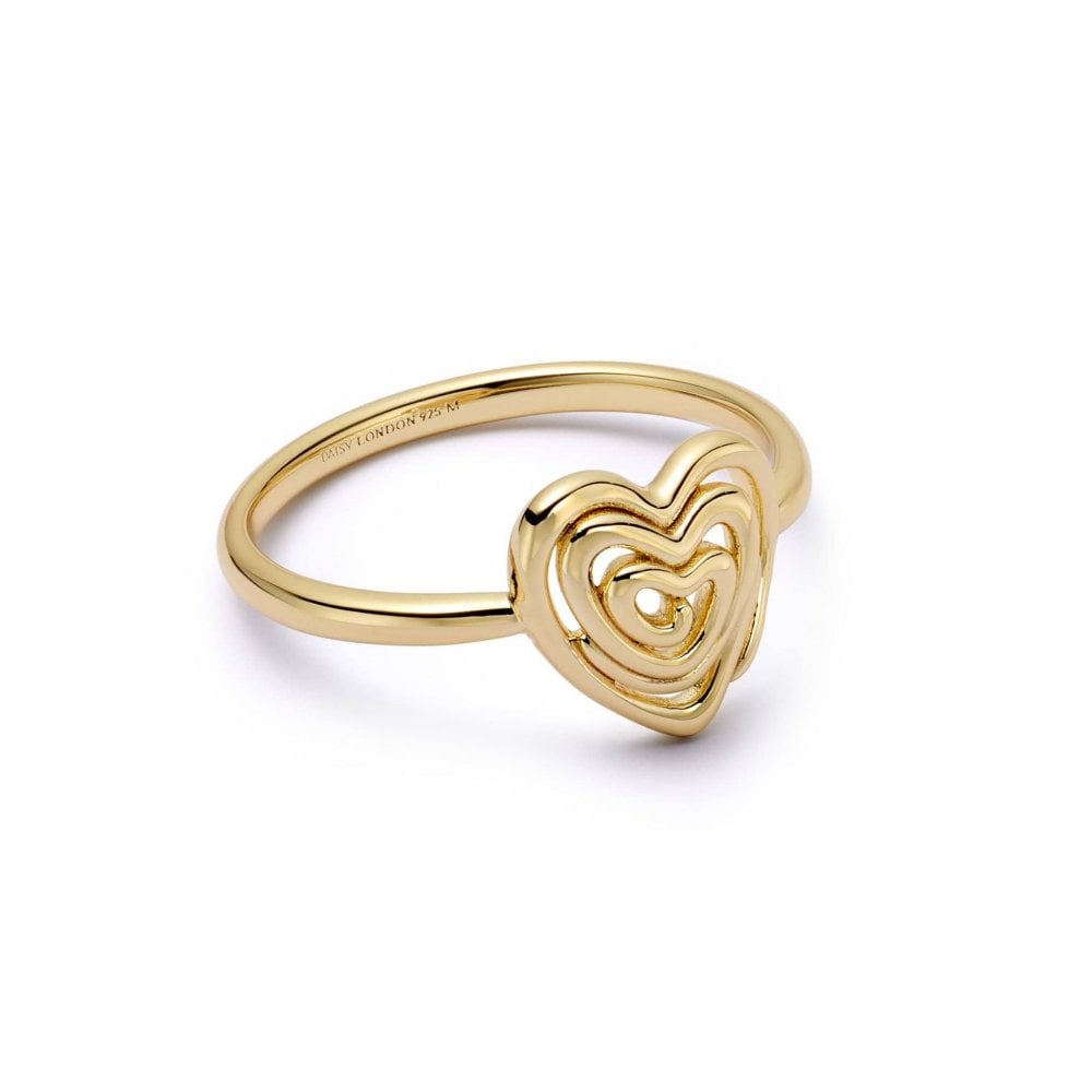 Scribble Heart Signet Ring