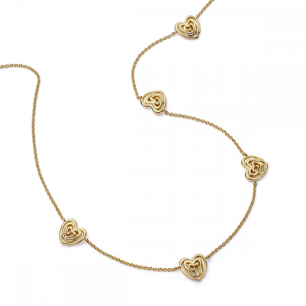 Scribble Heart Station Necklace