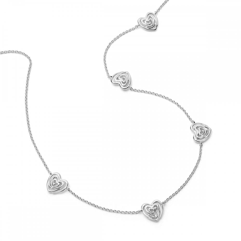 Scribble Heart Station Necklace