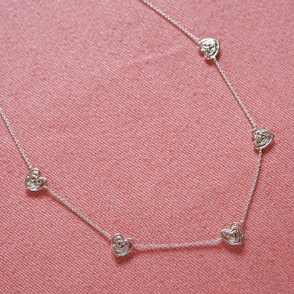 Scribble Heart Station Necklace