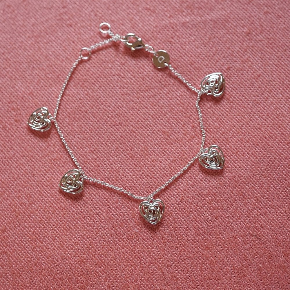Scribble Heart Station Bracelet