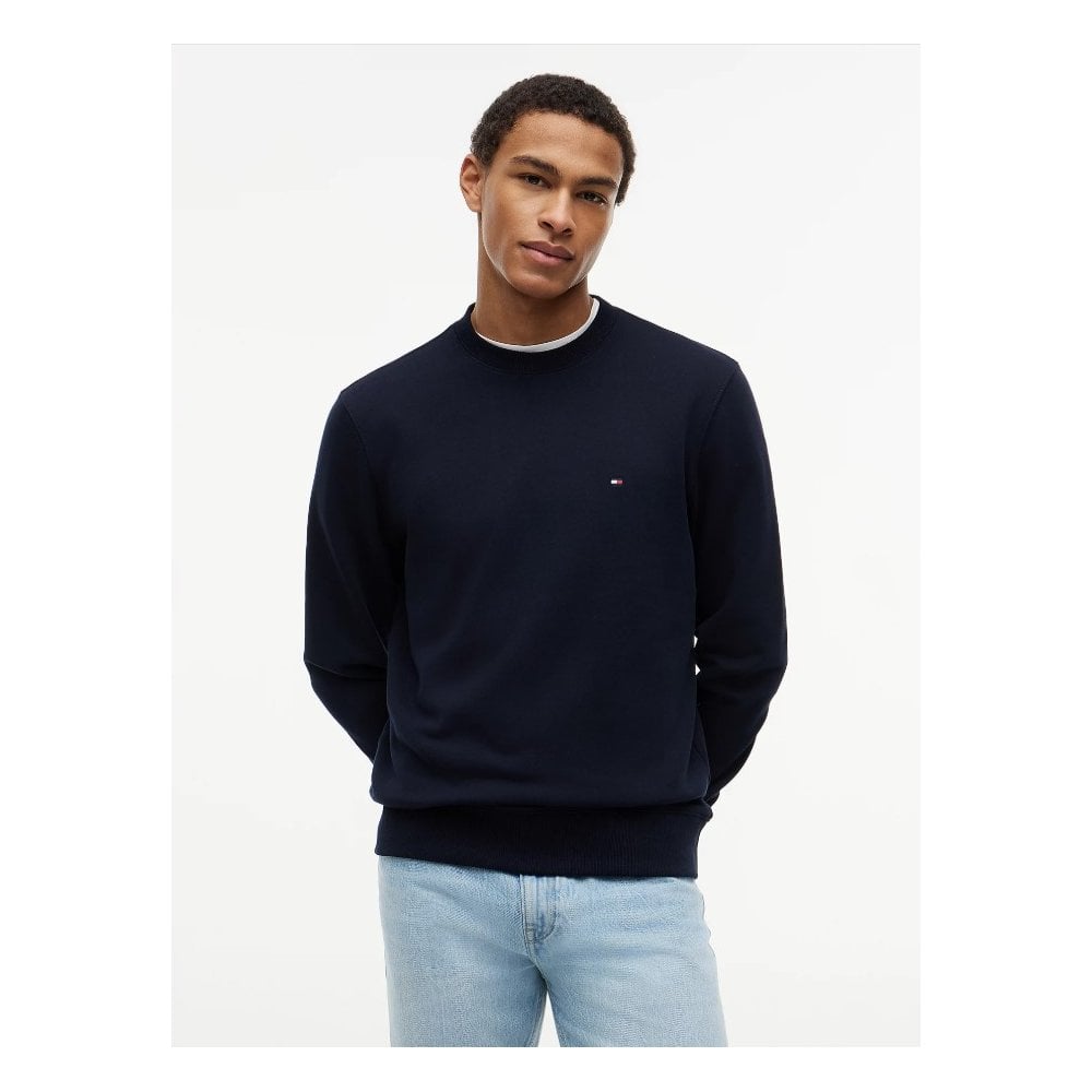 Embroidery Flag Terry Essential Crew Neck Sweatshirt