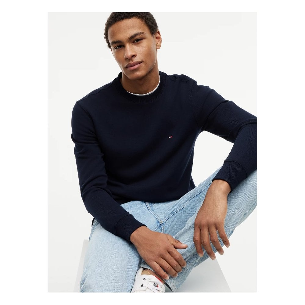 Embroidery Flag Terry Essential Crew Neck Sweatshirt