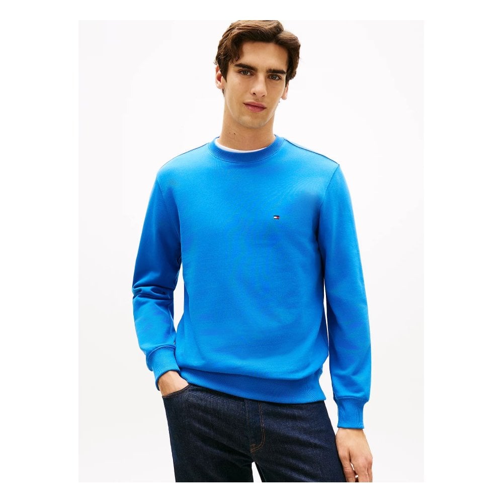 Embroidery Flag Terry Essential Crew Neck Sweatshirt